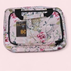 NWT Pink Floral Hanging Travel Cosmetic Toiletry Bag